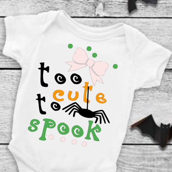 Halloween "Too cute to Spook" onesie 3-6 mos. - Picture 1 of 1